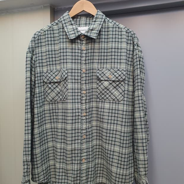 khakis 카키스 체크 셔츠 L 105