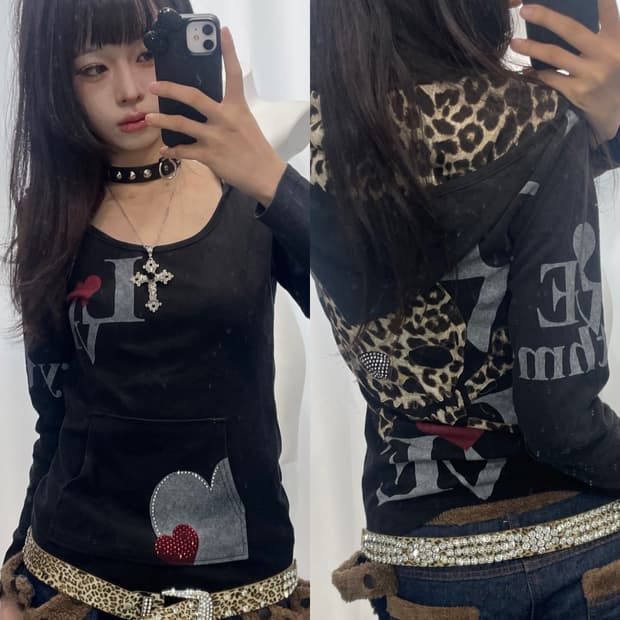 🎸블랙 갸루 후디🎸