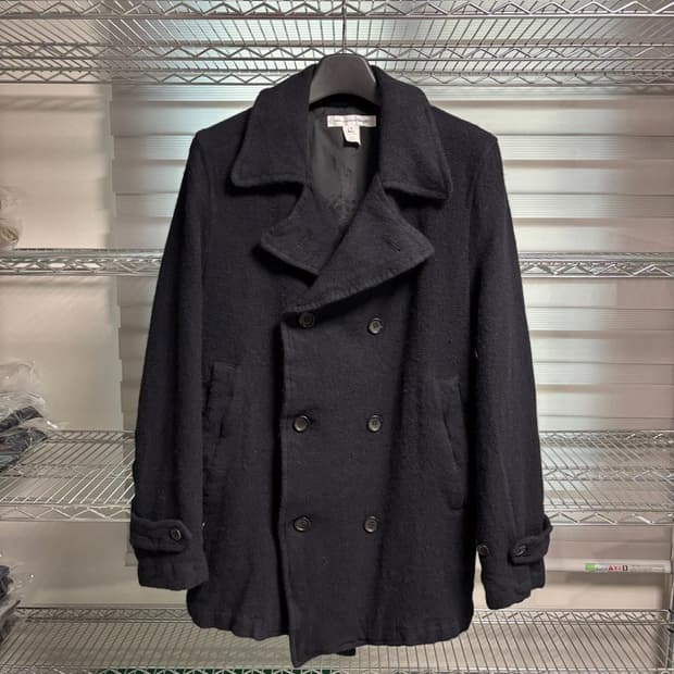 M) 꼼데가르송 셔츠 축융 울 피코트