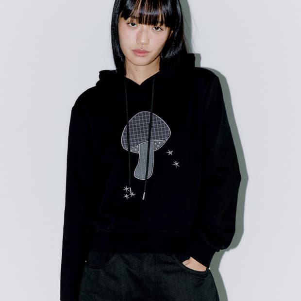 [무배] *새상품* 오피쉬 후드티_ MUSHROOM PATCH 블랙