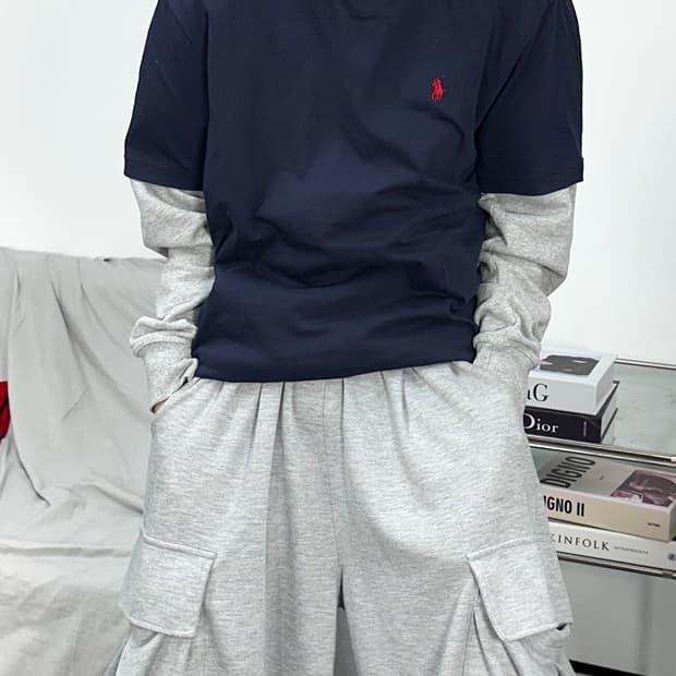 폴로 랄프로렌 네이비 반팔티 L