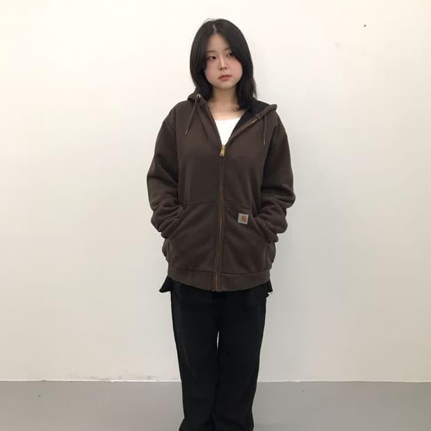 00's Carhartt Brown Zip Hoodie