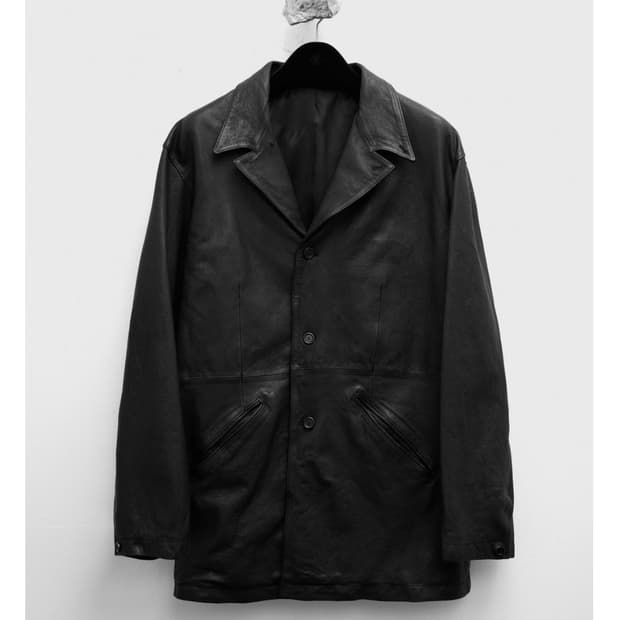 유스 youth washed leather jacket 워싱 레더 자켓