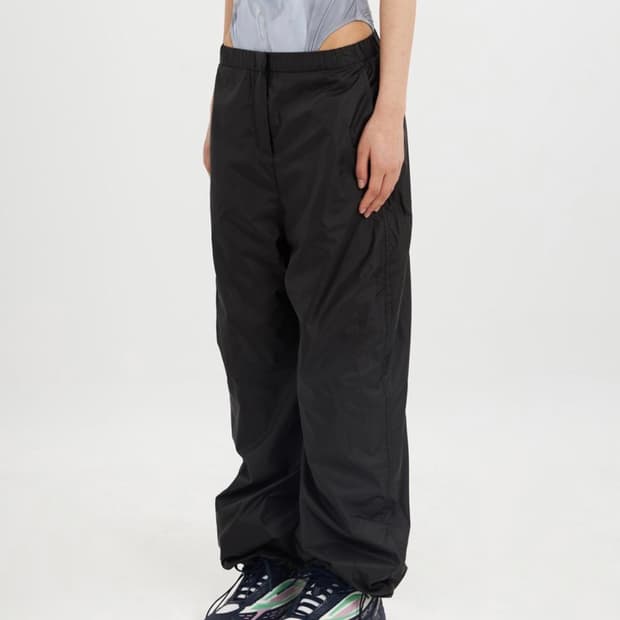 AMOMENTO Shirred Pants_Black