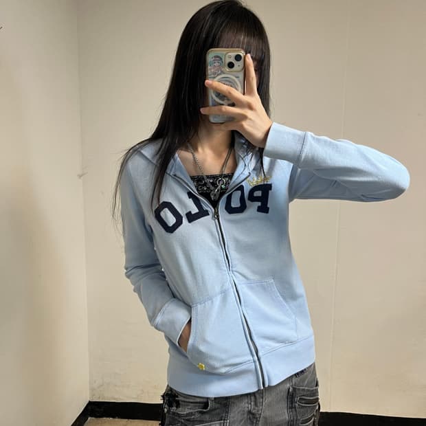 Polo Ralph Lauren Sky Blue Zip-Up Hoodie