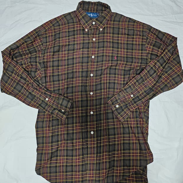 폴로랄프로렌 그래니룩 노바체크 셔츠 L