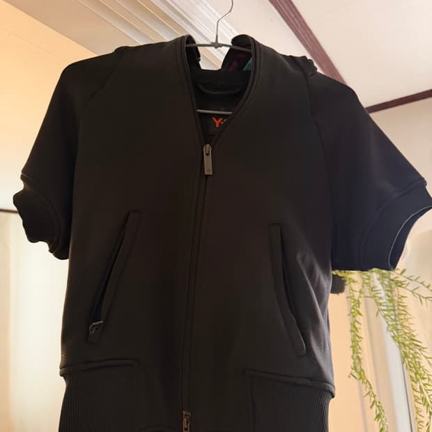 Y-3 short sleeve  hoodie zip up XS