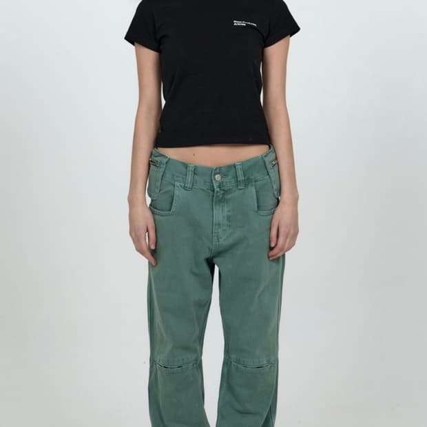 plasticproduct bag pants (emerald)
