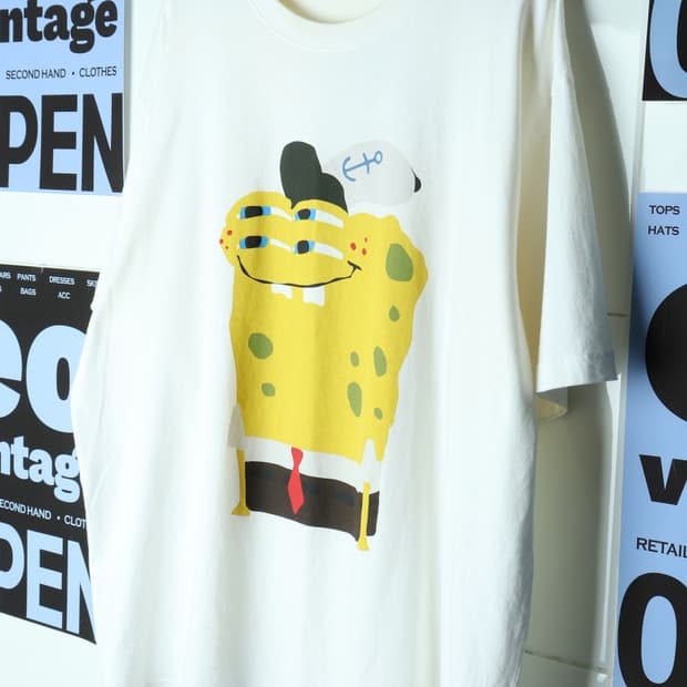 (3XL-4XL) 유니클로 반팔 티셔츠 스펀지밥 뚱이 희귀-H31875