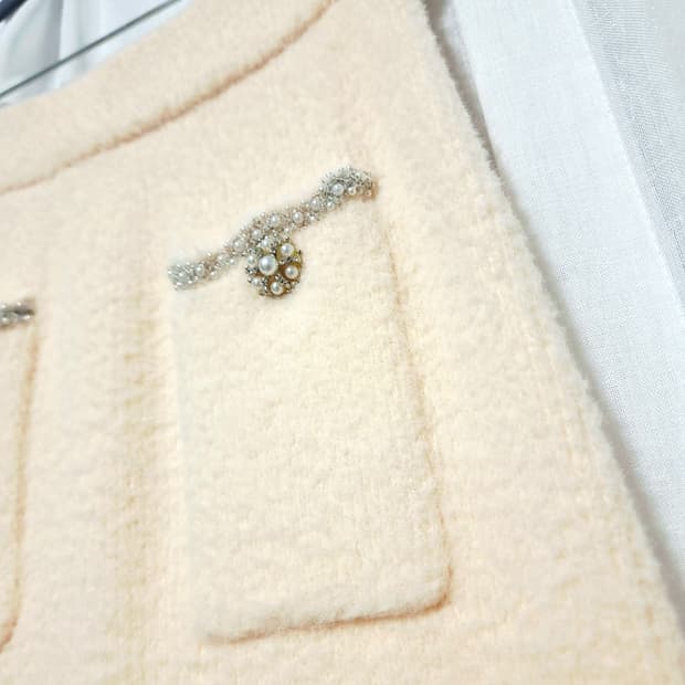 셀프포트레이트 부클 밴딩 롱스커트 (UK8/US4/24-25in.정도)