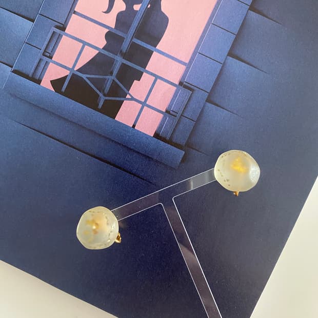 금박 포인트 빈티지 귀찌 귀걸이