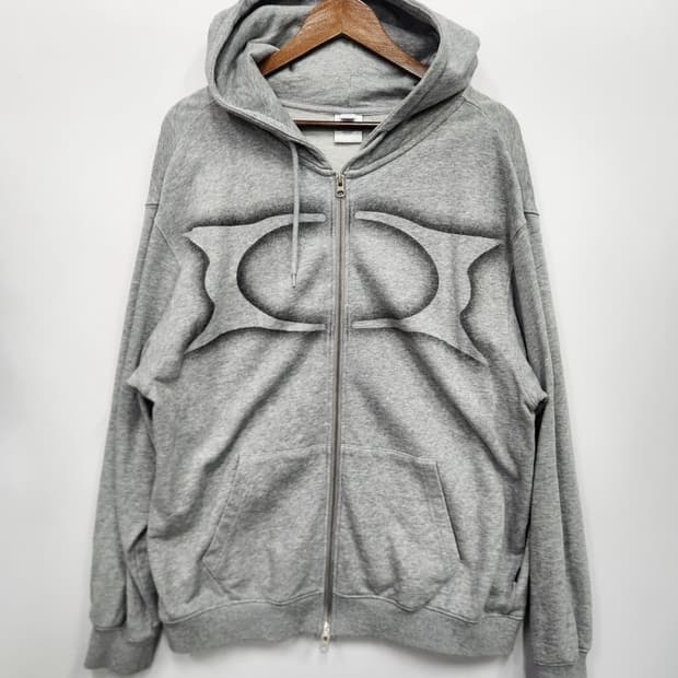 크리틱 그레이 후드집업