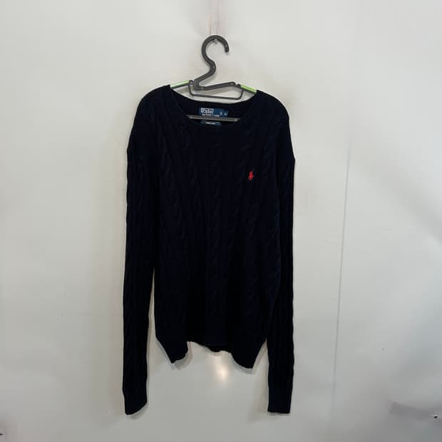 폴로 랄프로렌 남성 케이블 니트 XL 네이비