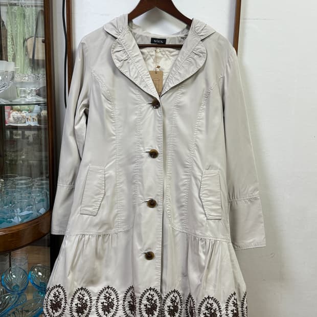 빈티지 누빔 프릴 자켓