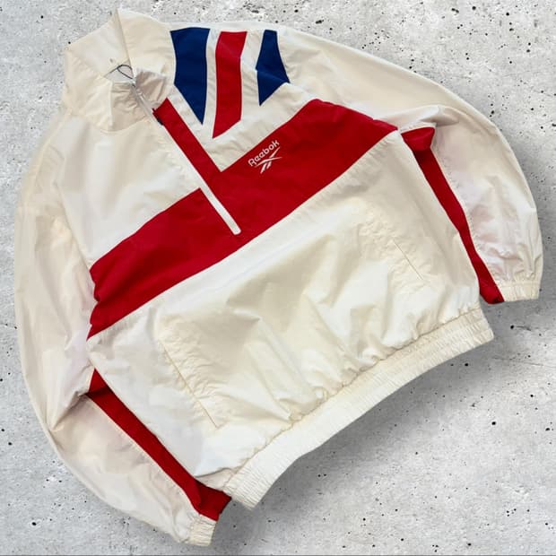 [95] 리복 바람막이 화이트/레드/블루 자켓 C120