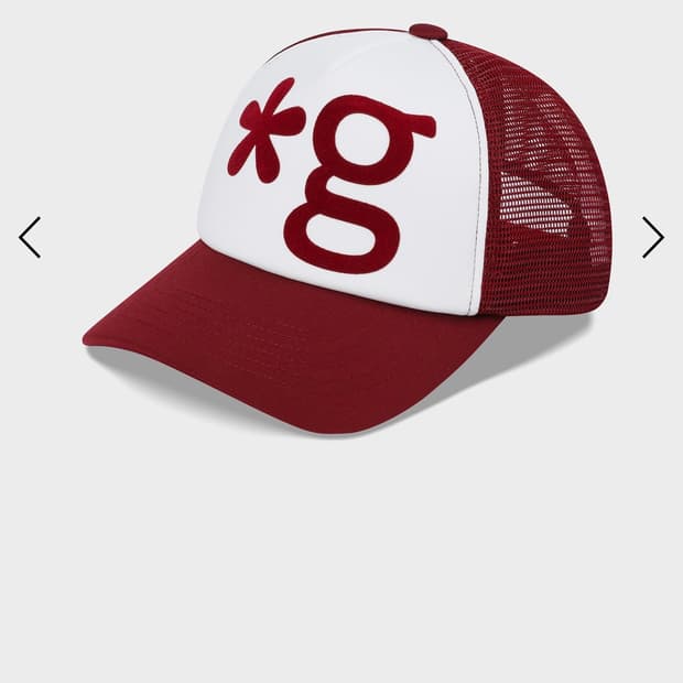 grunden 글런든 *g 텍스쳐 로고 트러커 캡 버건디
