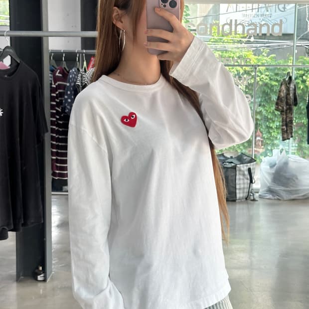 꼼데가르송 플레이 하트 롱슬리브