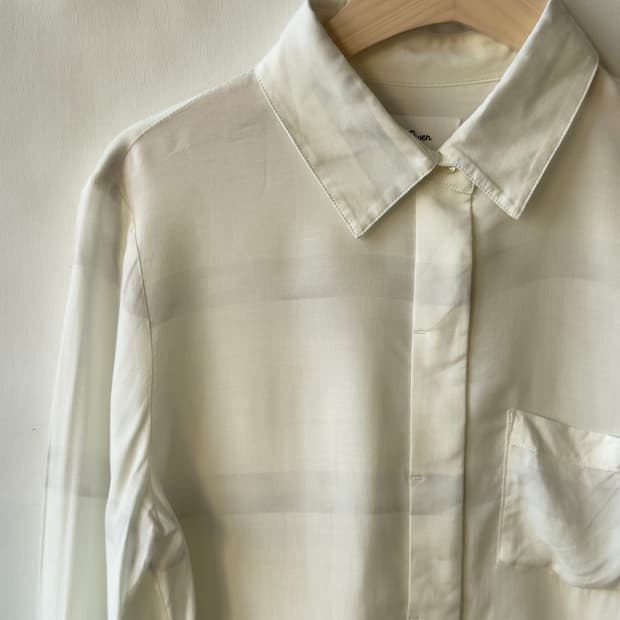 [Mila Owen] rayon stripe shirt