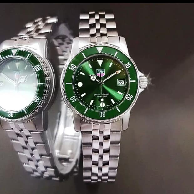 태그호이어 다이버 워치 그린 커스텀 섭마st 상태 최상