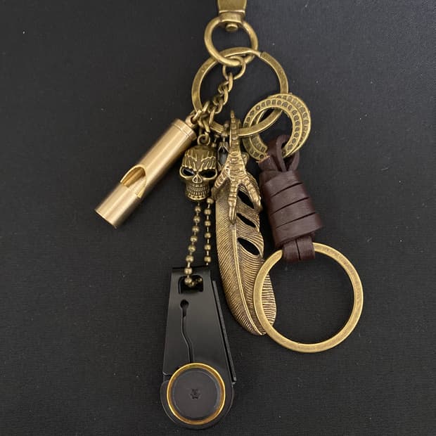 빈티지 브라스 키링