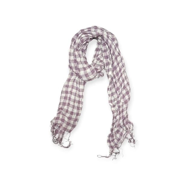 모리걸 퍼플 체크 스카프
