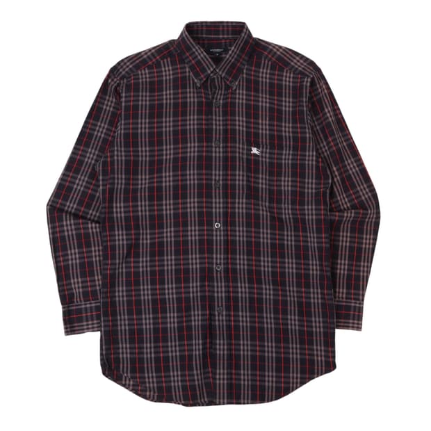 버버리 런던 네이비 노바체크 셔츠