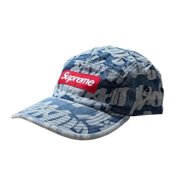 슈프림 22SS 팻 팁 자카드 데님 캠프캡