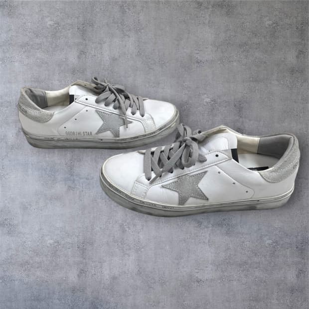 골든구스 Golden goose 화이트 실버 하이스타 스니커즈 39