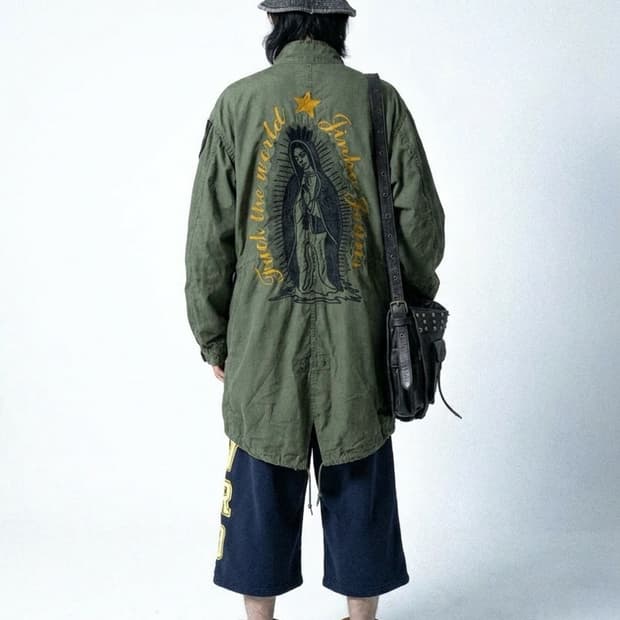 진호진스 성모마리아자수 80s 미군 M-65 밀리터리 야상