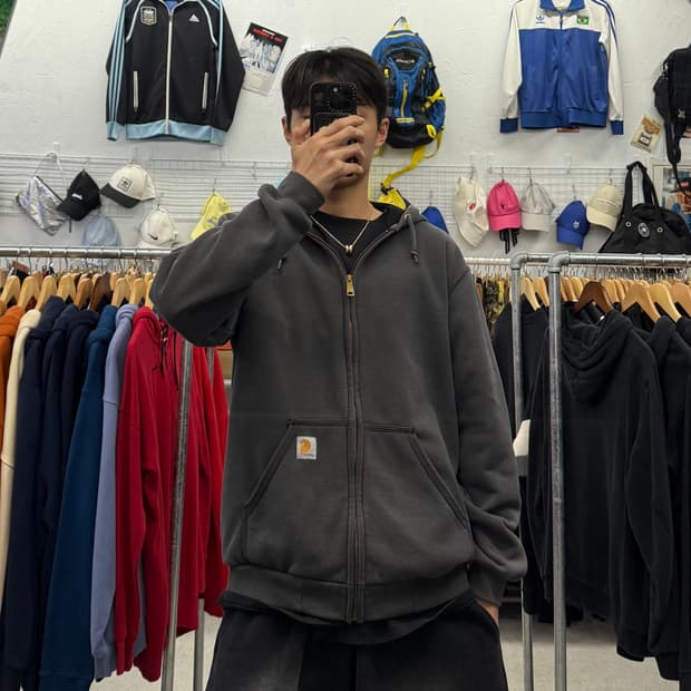 칼하트 써머 그레이 후드 집업 M