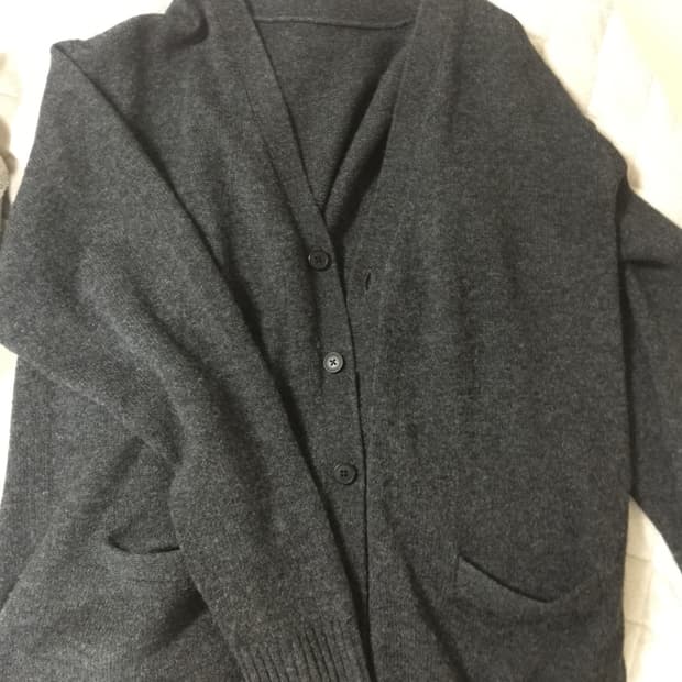MUJI 차콜 가디건 xl