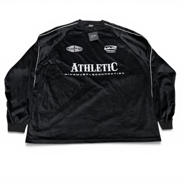 새상품 2 마인드머슬커넥션 MMC 블랙 벨루어 맨투맨