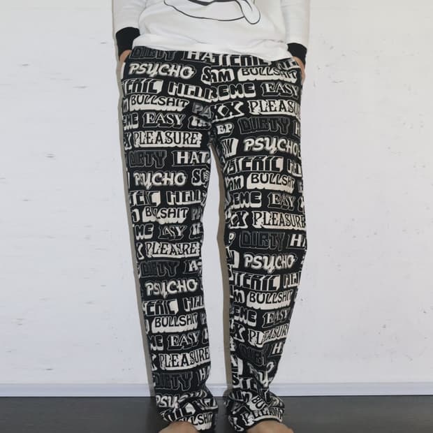 히스테릭 글래머 x 슈프림 싸이코 레터링 팬츠