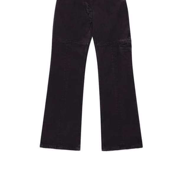 Symm Side Pocket Flared Pants (Dyed Blac