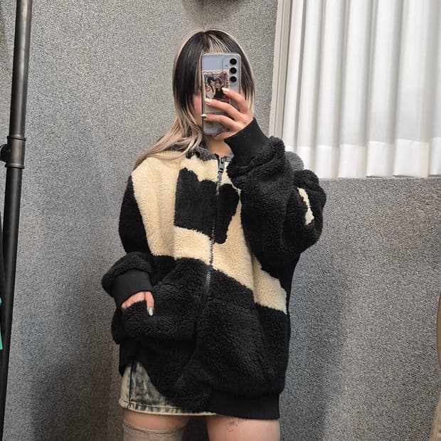 DIESEL FUR HOODIE ZIPUP 