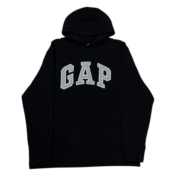 GAP 빈티지 스펠로고 스웻 후드티 블랙 XL