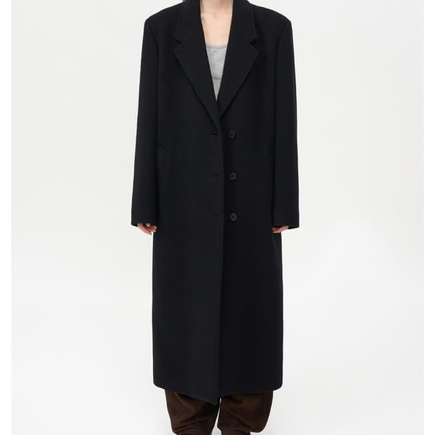 인사일런스 우먼 클래식 맥시 코트 블랙 XS