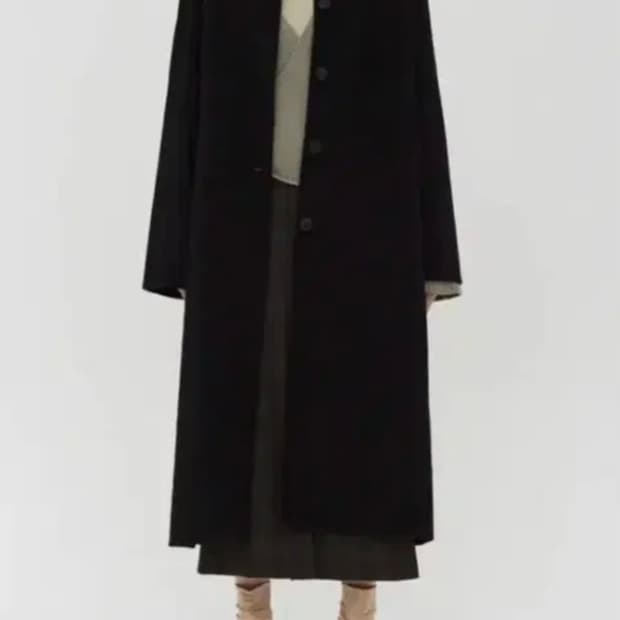 소프트마가린 피치피크닉 울 코트 롱 코트