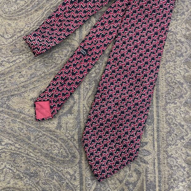 크리스찬 디올 Dior 실크 패턴 넥타이 하이엔드 명품 타이