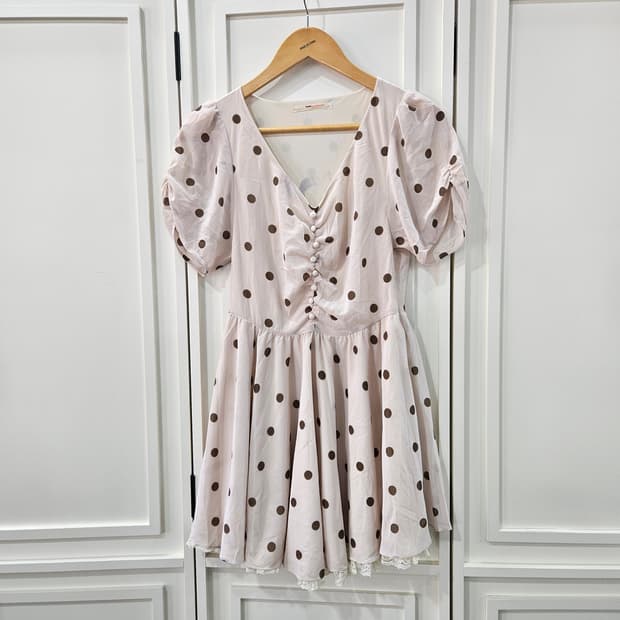 SNIDEL(스나이델) 도트 퍼프 원피스