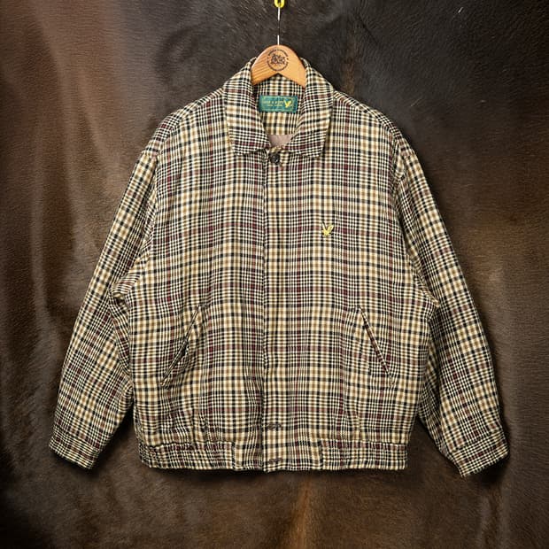 [105] 90s 라일앤스콧 울 글렌체크 블루종 