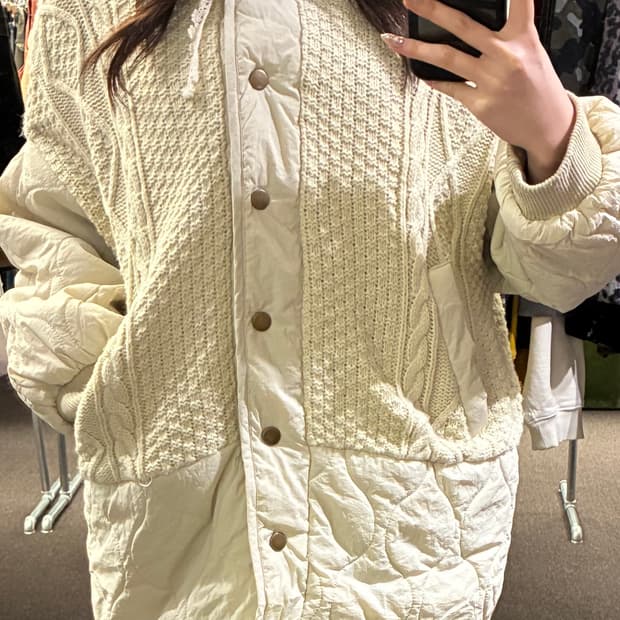 F)Japanese vintage 여성 절개 니트 자켓