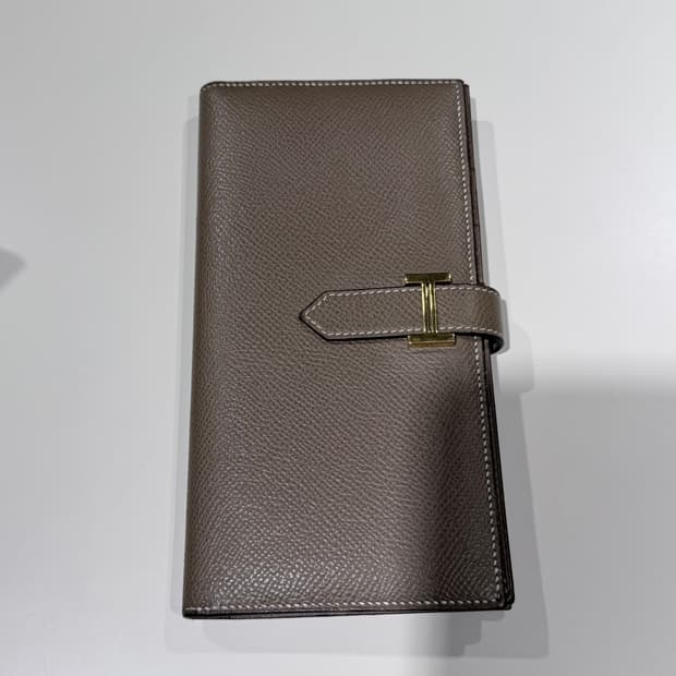 (A+/OS) / 에르메스 베안 장지갑 에토프 컬러