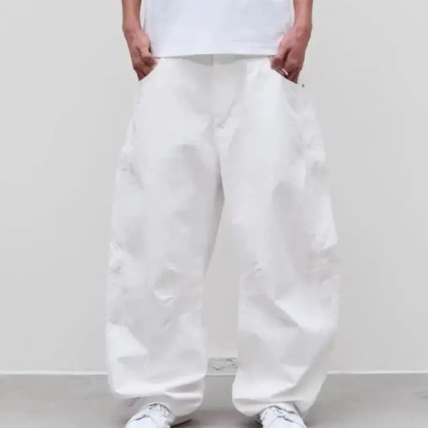 9999아카이브 테크니컬 커브드 진 화이트 2사이즈