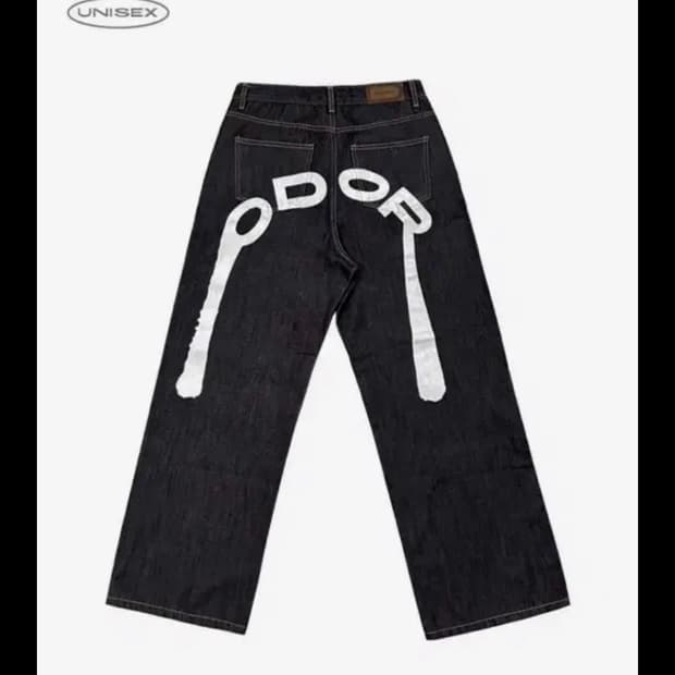 오도어 odor 로고 드랍 데님 화이트 2사이즈