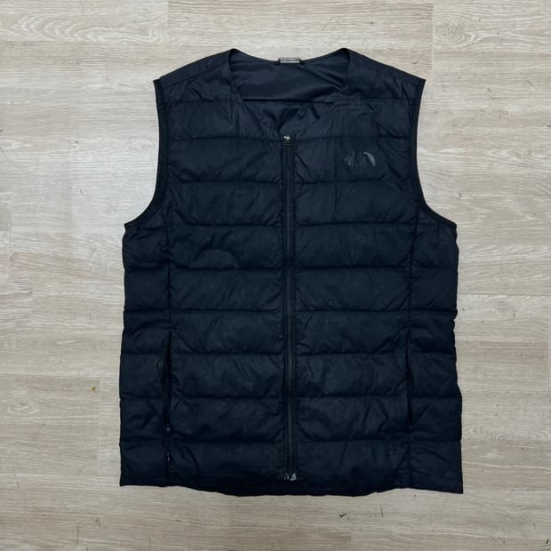 노스페이스 덕다운 브이넥 초경량 패딩조끼 [블랙] M/95