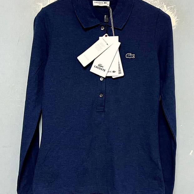 라코스테 여자 카라티 긴팔 34사이즈 캐주얼 춘추 새상품 XS 85 44