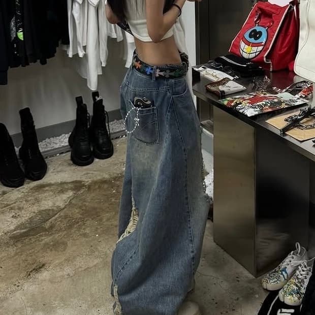 [XS] 발렌시아가 와이드 데님 팬츠