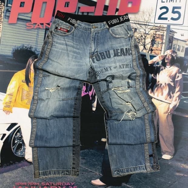 fubu 후부 올드스쿨 데미지 데님팬츠