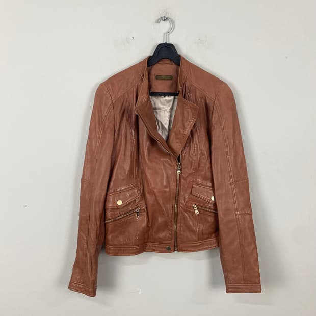 마시모 두띠 카멜 가죽 자켓 S